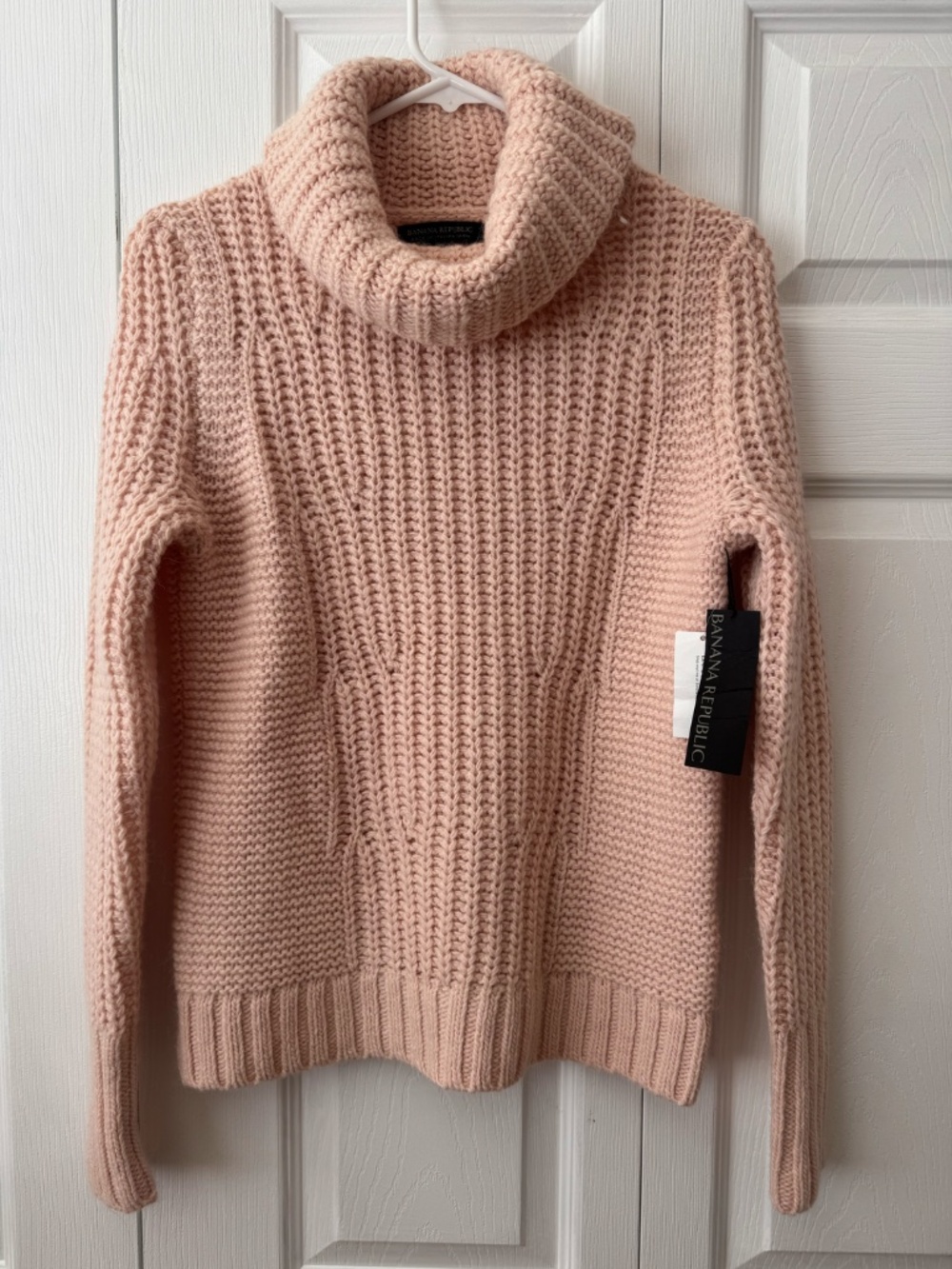 Banana Republic NEW Pink Chunky Knit Turtleneck Sweater XS